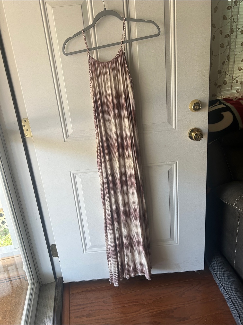 a new day Maxi Dress in Cream and Mauve Tie-Dye